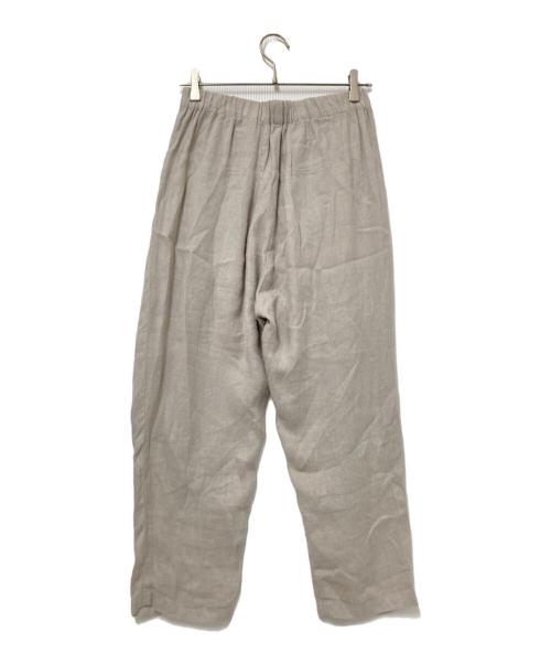 evam eva（エヴァムエヴァ）evam eva (エヴァムエヴァ) リネンタックパンツ ベージュ サイズ:下記参照の古着・服飾アイテム