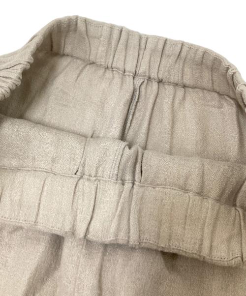 evam eva（エヴァムエヴァ）evam eva (エヴァムエヴァ) リネンタックパンツ ベージュ サイズ:下記参照の古着・服飾アイテム