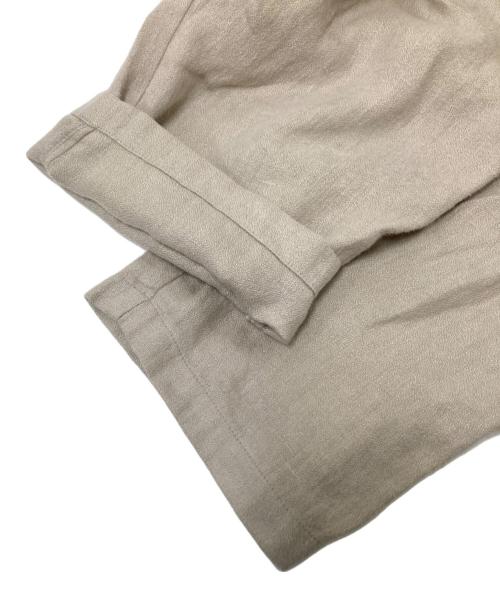 evam eva（エヴァムエヴァ）evam eva (エヴァムエヴァ) リネンタックパンツ ベージュ サイズ:下記参照の古着・服飾アイテム