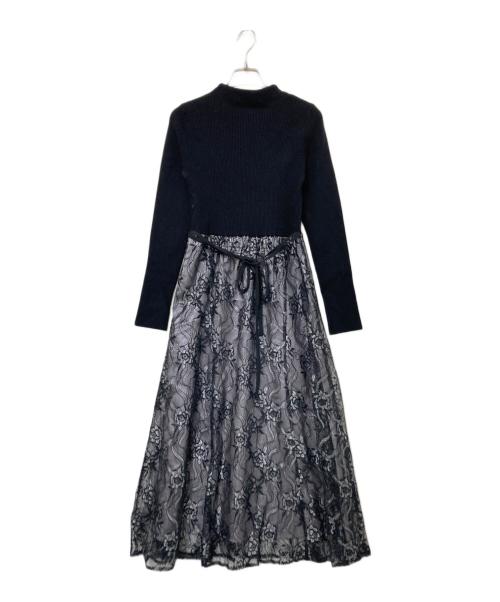 MISCH MASCH（ミッシュマッシュ）MISCH MASCH (ミッシュマッシュ) バリエーションレースドッキングワンピース ブラック サイズ:F 未使用品の古着・服飾アイテム