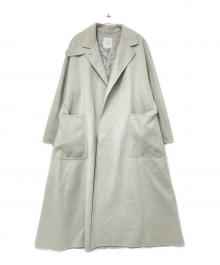 ebure（エブール）の古着「リュクスビーバーロングカラーコート」｜グリーン