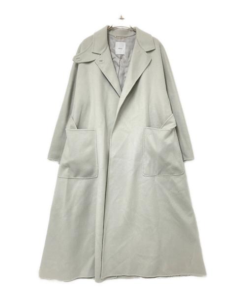 ebure（エブール）ebure (エブール) リュクスビーバーロングカラーコート グリーン サイズ:36の古着・服飾アイテム