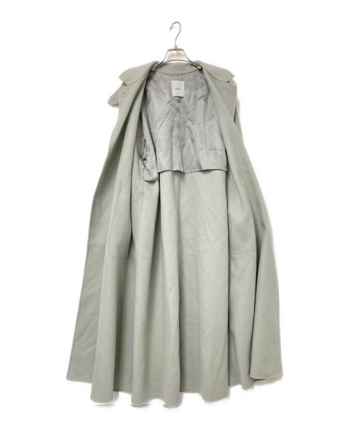 ebure（エブール）ebure (エブール) リュクスビーバーロングカラーコート グリーン サイズ:36の古着・服飾アイテム