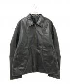 JOURNAL STANDARDジャーナルスタンダード）の古着「バッファローレザー ドライビングブルゾン」｜ブラック