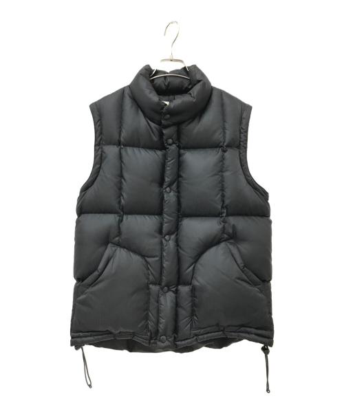 MOUNTAIN RESEARCH（マウンテンリサーチ）MOUNTAIN RESEARCH (マウンテンリサーチ) ニット切替ダウンジャケット ブラック×アイボリー サイズ:Mの古着・服飾アイテム