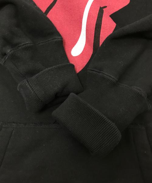 TMT（ティーエムティー）TMT (ティーエムティー) THE ROLLING STONES (ザ ローリングストーンズ) コラボプリントパーカー ブラック サイズ:Lの古着・服飾アイテム