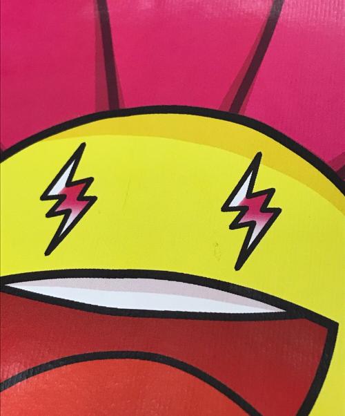 TAKASHI MURAKAMI（タカシ ムラカミ）TAKASHI MURAKAMI (タカシ ムラカミ) J balvin (J.バルヴィン) プリントパーカー ピンク サイズ:Mの古着・服飾アイテム