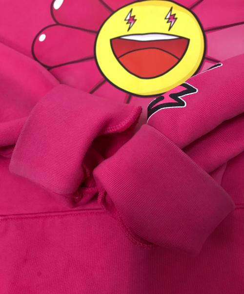 TAKASHI MURAKAMI（タカシ ムラカミ）TAKASHI MURAKAMI (タカシ ムラカミ) J balvin (J.バルヴィン) プリントパーカー ピンク サイズ:Mの古着・服飾アイテム