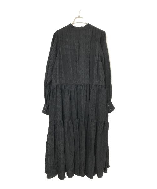 SUMI STYLE（スミ スタイル）SUMI STYLE (スミ スタイル) スタンドカラーティアードワンピース ブラック サイズ:Fの古着・服飾アイテム