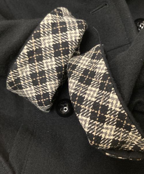 BURBERRY BLUE LABEL（バーバリーロンドンブルーレーベル）BURBERRY BLUE LABEL (バーバリーロンドンブルーレーベル) ラビットファー付ウールコート ブラック サイズ:36の古着・服飾アイテム