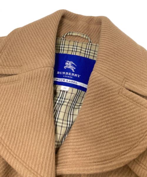 BURBERRY BLUE LABEL（バーバリー ブルー レーベル）BURBERRY BLUE LABEL (バーバリーロンドンブルーレーベル) ウールナイロンシングルコート キャメル サイズ:38の古着・服飾アイテム