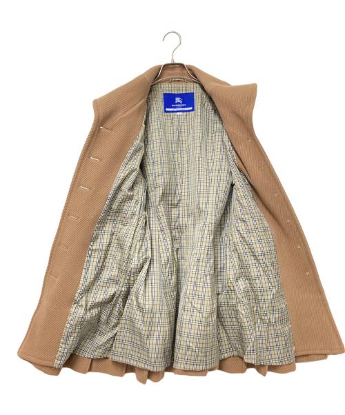 BURBERRY BLUE LABEL（バーバリー ブルー レーベル）BURBERRY BLUE LABEL (バーバリーロンドンブルーレーベル) ウールナイロンシングルコート キャメル サイズ:38の古着・服飾アイテム