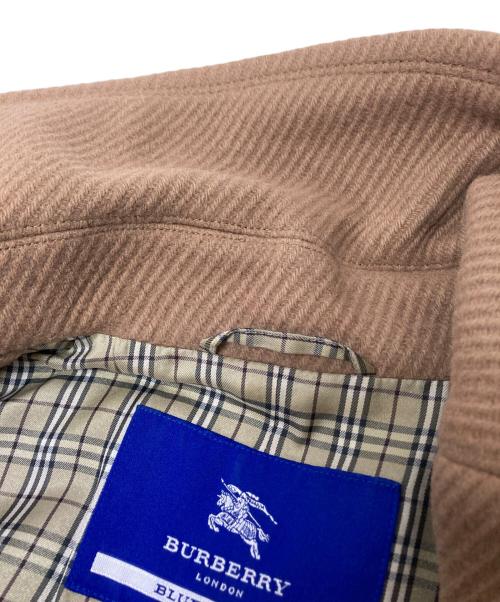 BURBERRY BLUE LABEL（バーバリー ブルー レーベル）BURBERRY BLUE LABEL (バーバリーロンドンブルーレーベル) ウールナイロンシングルコート キャメル サイズ:38の古着・服飾アイテム
