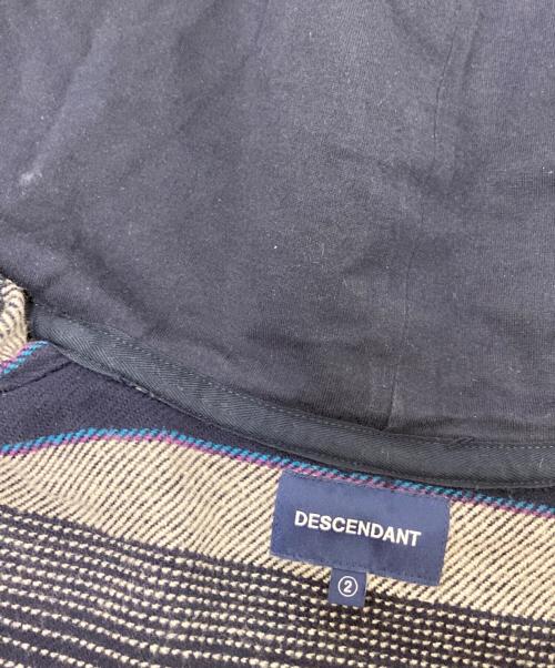 DESCENDANT（ディセンダント）DESCENDANT (ディセンダント) フランネルシャツパーカー ネイビー×パープル サイズ:2の古着・服飾アイテム