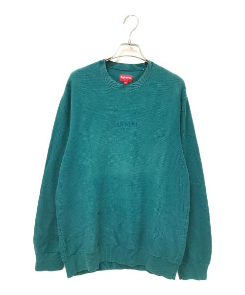 SUPREME（シュプリーム）SUPREME (シュプリーム) 刺繍ロゴコットンカットソー グリーン サイズ:Mの古着・服飾アイテム