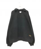 TBPRタイトブース プロダクション）の古着「襟付バックプリントスウェット」｜ブラック