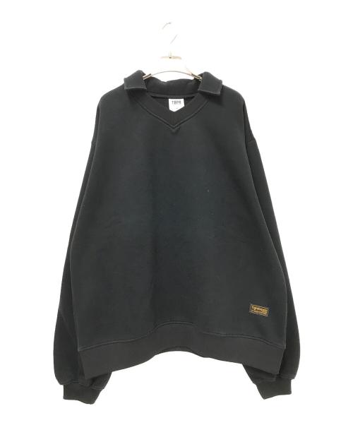 TBPR（タイトブース プロダクション）TBPR (タイトブース プロダクション) 襟付バックプリントスウェット ブラック サイズ:Mの古着・服飾アイテム