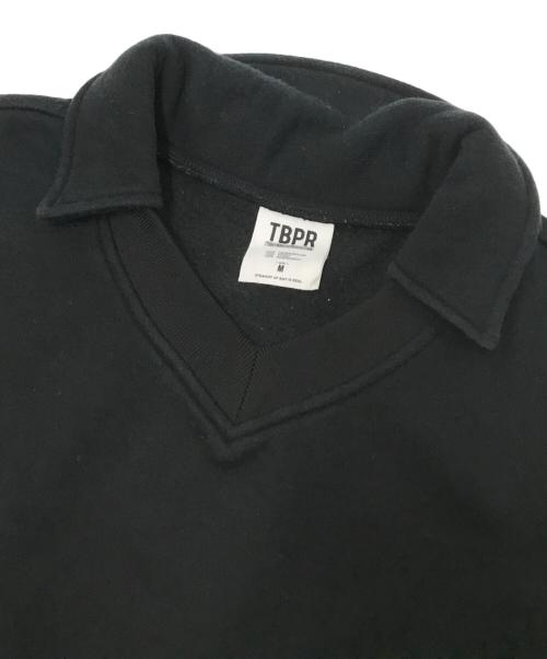 TBPR（タイトブース プロダクション）TBPR (タイトブース プロダクション) 襟付バックプリントスウェット ブラック サイズ:Mの古着・服飾アイテム