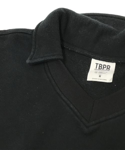 TBPR（タイトブース プロダクション）TBPR (タイトブース プロダクション) 襟付バックプリントスウェット ブラック サイズ:Mの古着・服飾アイテム