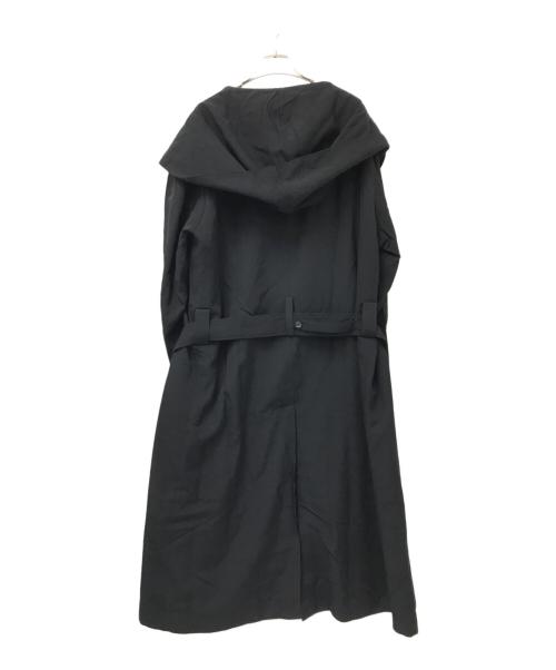 REGULATION Yohji Yamamoto（レギュレーションヨウジヤマモト）REGULATION Yohji Yamamoto (レギュレーションヨウジヤマモト) ウールギャバ フードコート ブラック サイズ:2の古着・服飾アイテム