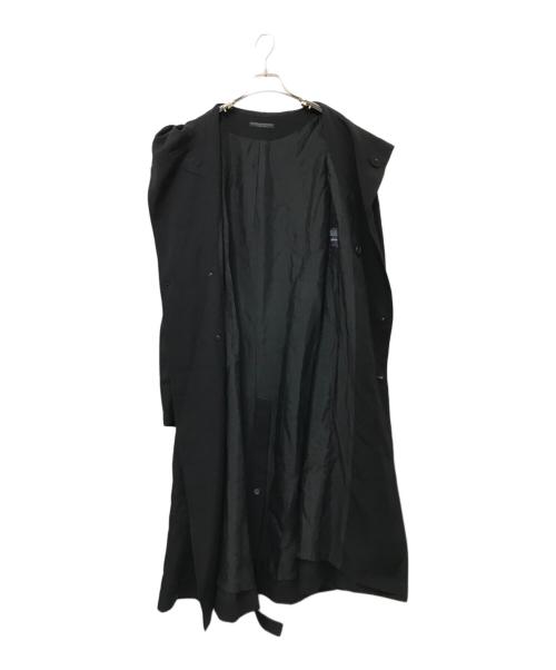 REGULATION Yohji Yamamoto（レギュレーションヨウジヤマモト）REGULATION Yohji Yamamoto (レギュレーションヨウジヤマモト) ウールギャバ フードコート ブラック サイズ:2の古着・服飾アイテム