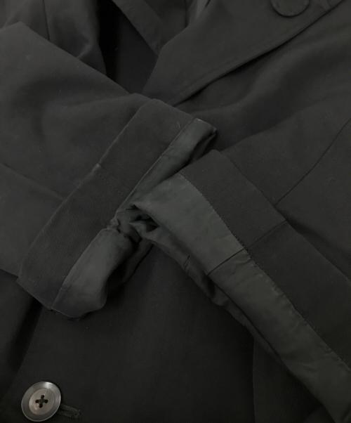 REGULATION Yohji Yamamoto（レギュレーションヨウジヤマモト）REGULATION Yohji Yamamoto (レギュレーションヨウジヤマモト) ウールギャバ フードコート ブラック サイズ:2の古着・服飾アイテム