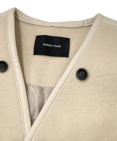 SIWALY fluid（シワリーフルイド）SIWALY fluid (シワリーフルイド) Combination No-collar Jacket ベージュ サイズ:Fの古着・服飾アイテム