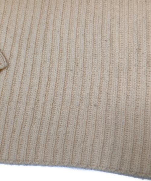 JANE SMITH（ジェーンスミス）JANE SMITH (ジェーンスミス) 5G RIDGE V-NECK KNIT PULLOVER ベージュ サイズ:38の古着・服飾アイテム
