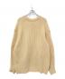 JANE SMITH (ジェーンスミス) 5G RIDGE V-NECK KNIT PULLOVER ベージュ サイズ:38：3500円