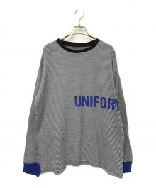 uniform experiment（ユニフォームエクスペリメント）の古着「L/S TRIM COLOR BORDER TEE」｜ホワイト×ブラック
