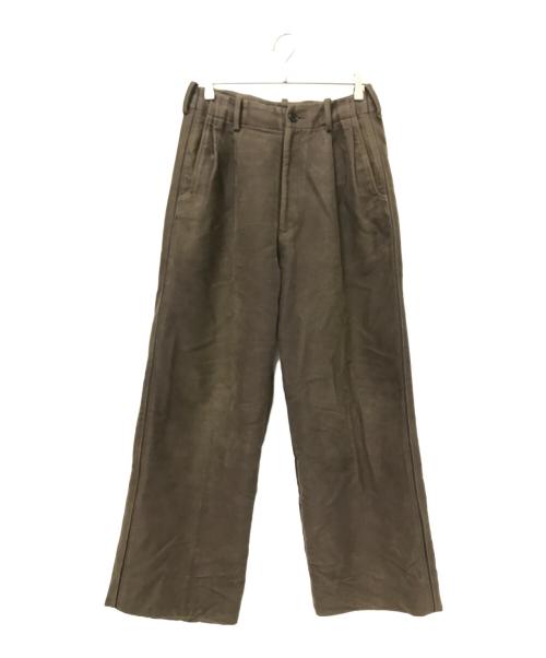 YOKE（ヨーク）YOKE (ヨーク) タックパンツ ブラウン サイズ:1の古着・服飾アイテム