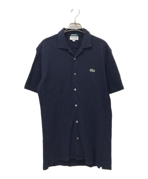 LACOSTE（ラコステ）LACOSTE (ラコステ) 鹿の子オープンカラーシャツ ネイビー サイズ:US:Mの古着・服飾アイテム