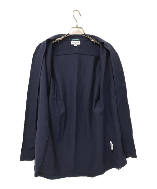 LACOSTE（ラコステ）LACOSTE (ラコステ) 鹿の子オープンカラーシャツ ネイビー サイズ:US:Mの古着・服飾アイテム
