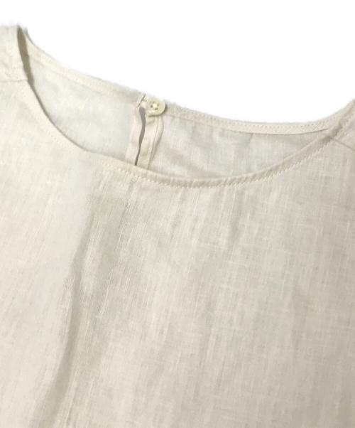 FRAMeWORK（フレームワーク）FRAMeWORK (フレームワーク) フレンチリネンクルーネックプルオーバー ホワイト サイズ:下記参照の古着・服飾アイテム