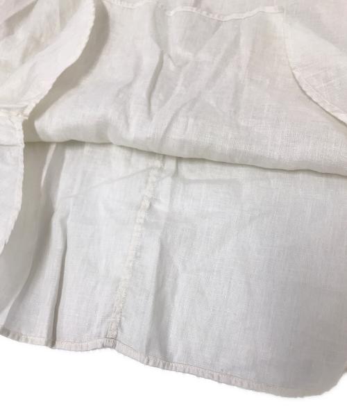 FRAMeWORK（フレームワーク）FRAMeWORK (フレームワーク) フレンチリネンクルーネックプルオーバー ホワイト サイズ:下記参照の古着・服飾アイテム