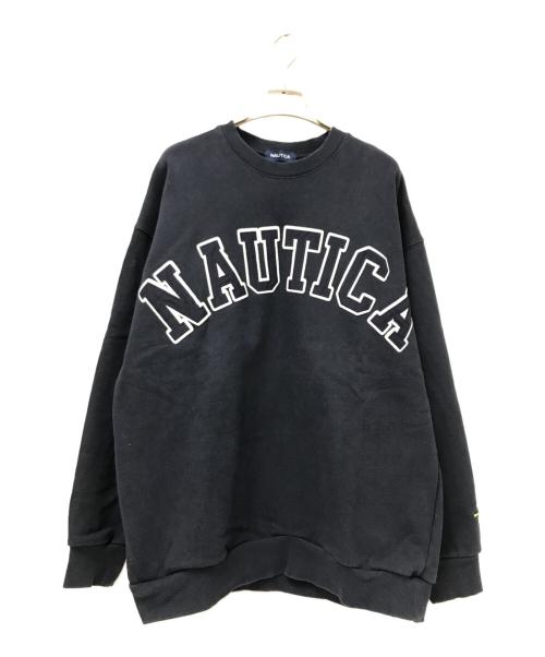NAUTICA（ノーティカ）NAUTICA (ノーティカ) 刺繍ロゴクルーネックスウェット ネイビー サイズ:Mの古着・服飾アイテム