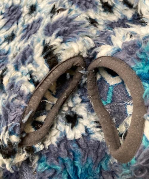 anima（アニマ）anima (アニマ) grn (ジーアールエヌ) フーデッドフリースジャケット ブルー×ホワイト サイズ:Fの古着・服飾アイテム