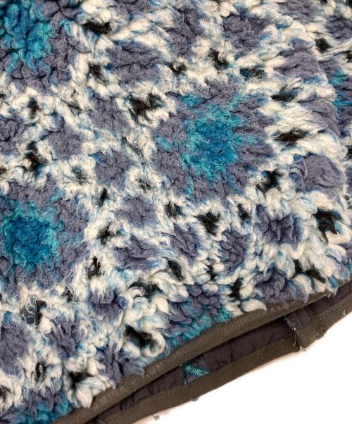 anima（アニマ）anima (アニマ) grn (ジーアールエヌ) フーデッドフリースジャケット ブルー×ホワイト サイズ:Fの古着・服飾アイテム