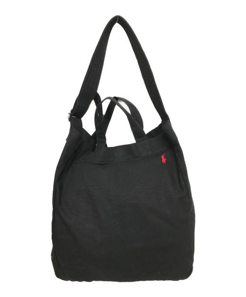 POLO RALPH LAUREN（ポロ・ラルフローレン）POLO RALPH LAUREN (ポロ・ラルフローレン) 2WAYキャンバスショルダーバッグ ブラック サイズ:下記参照の古着・服飾アイテム