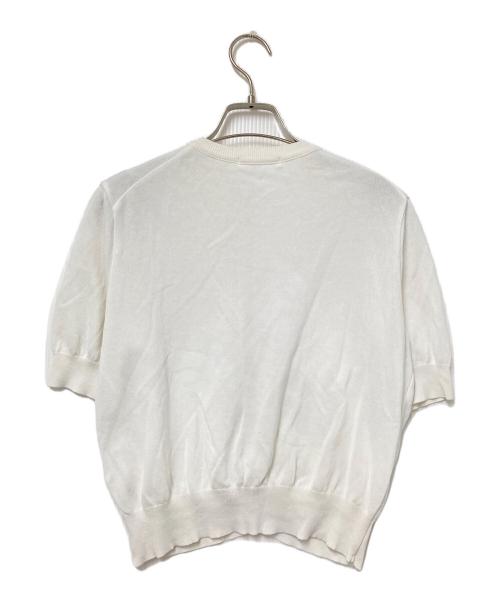 MACPHEE（マカフィー）MACPHEE (マカフィー) ドライコットン ハーフスリーブカーディガン ホワイト サイズ:Sの古着・服飾アイテム