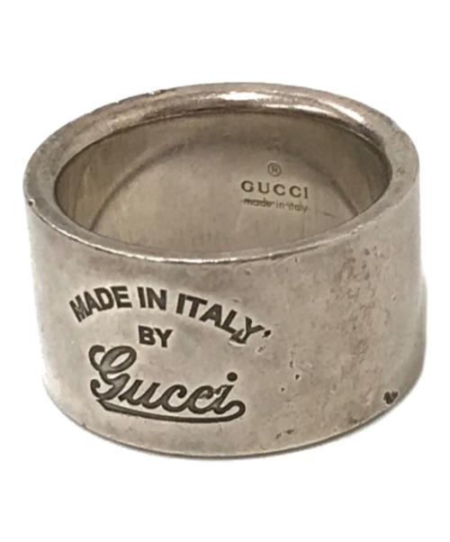 GUCCI（グッチ）GUCCI (グッチ) クラシックロゴリング シルバー サイズ:実寸16号(表記サイズ17）の古着・服飾アイテム