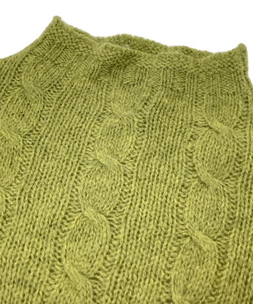 45R（フォーティファイブ・アール）45R (フォーティファイブ・アール) シェットランドケーブル馬比古セーター グリーンの古着・服飾アイテム