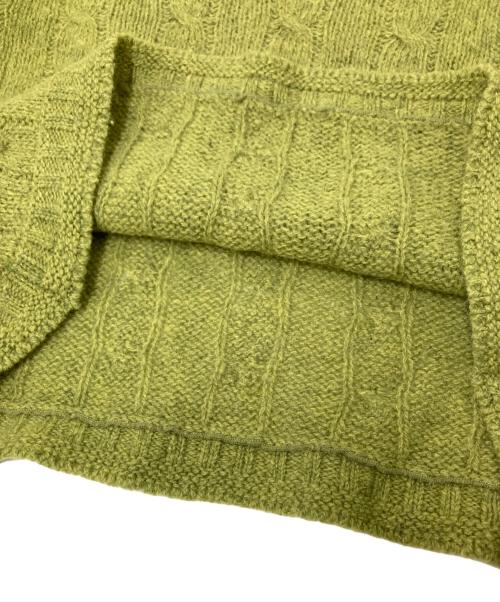 45R（フォーティファイブ・アール）45R (フォーティファイブ・アール) シェットランドケーブル馬比古セーター グリーンの古着・服飾アイテム