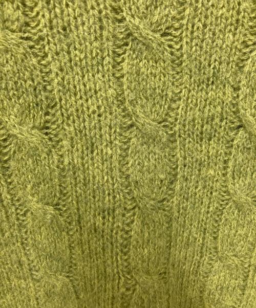 45R（フォーティファイブ・アール）45R (フォーティファイブ・アール) シェットランドケーブル馬比古セーター グリーンの古着・服飾アイテム