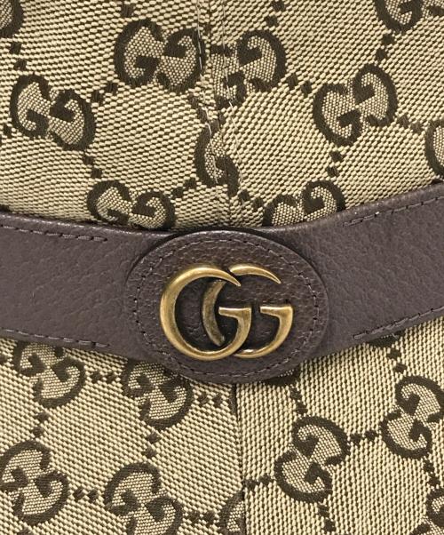 GUCCI（グッチ）GUCCI (グッチ) GGキャンバス フェドラハット ベージュ サイズ:Mの古着・服飾アイテム