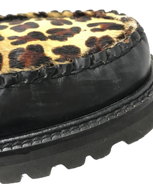 G.H.BASS&CO.（ジー・エイチ・バス・コー）G.H.BASS&CO. (ジー・エイチ・バス・コー) BLACK&LEOPARD RUG SOLE ブラック サイズ: 7 1/2の古着・服飾アイテム