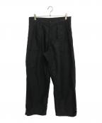 JOURNAL STANDARDジャーナルスタンダード）の古着「綿麻ベルテッド キャノンベイカーパンツ」｜ブラック