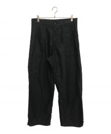 JOURNAL STANDARD（ジャーナルスタンダード）の古着「綿麻ベルテッド キャノンベイカーパンツ」｜ブラック