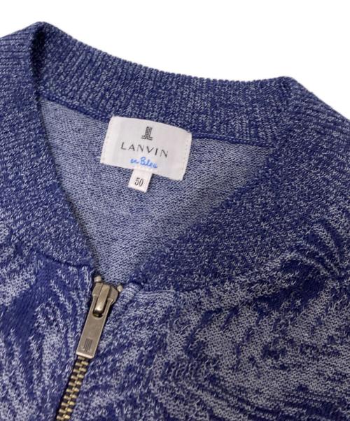 LANVIN en Bleu（ランバンオンブルー）LANVIN en Bleu (ランバンオンブルー) リネンジップアップジャケット ブルー サイズ:50の古着・服飾アイテム
