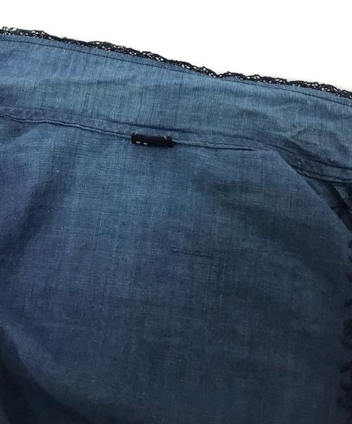 45R（フォーティファイブ・アール）45R (フォーティファイブ・アール) 藍インドカディdeステッチ馬ブラウス インディゴ サイズ:下記参照の古着・服飾アイテム